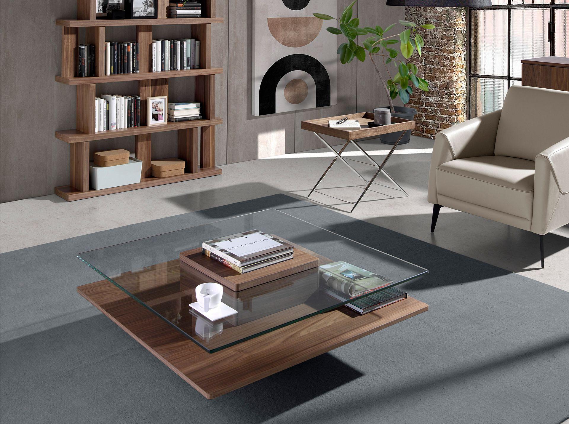 Rectangular side table brown 4