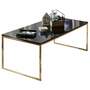 Couchtisch Holz Metall Schwarz Gold 1