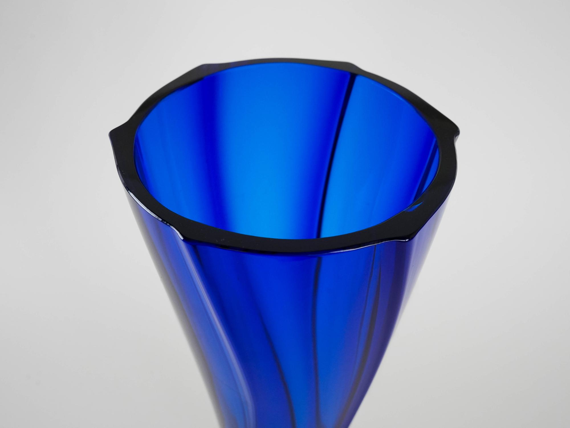 Cobalt vase blue 1970s 7