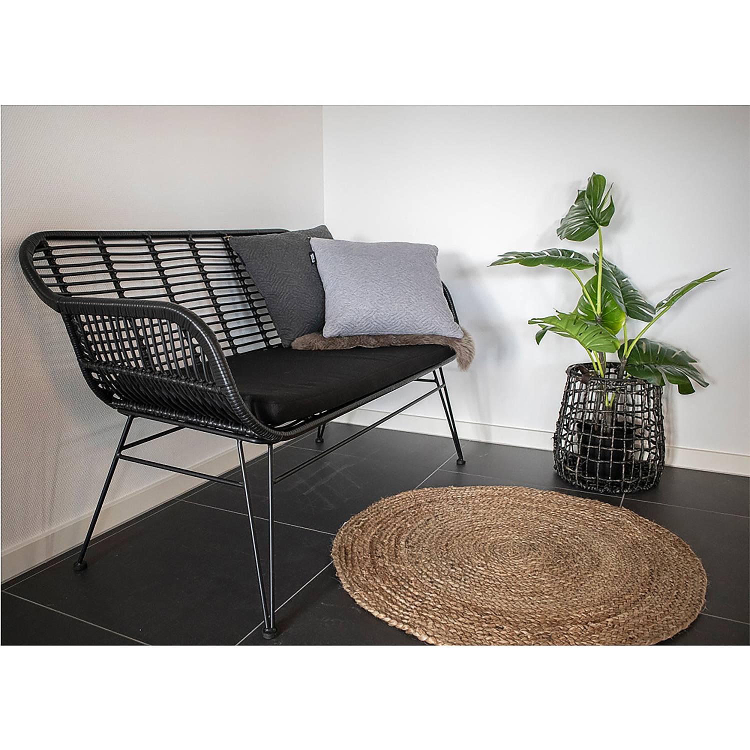 Kurzflorteppich Bombay I Jute Beige Ø 90cm 3