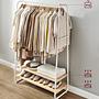 Coat rack Websterville metal oak decor white 4