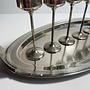 Jugendstil Likör Set Versilberter Metall 1910er Jahre 2