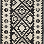 Kilim Gashgai Teppich Schwarz Creme 0