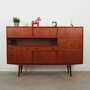 Vintage Highboard Teakholz Braun 1970er Jahre 1