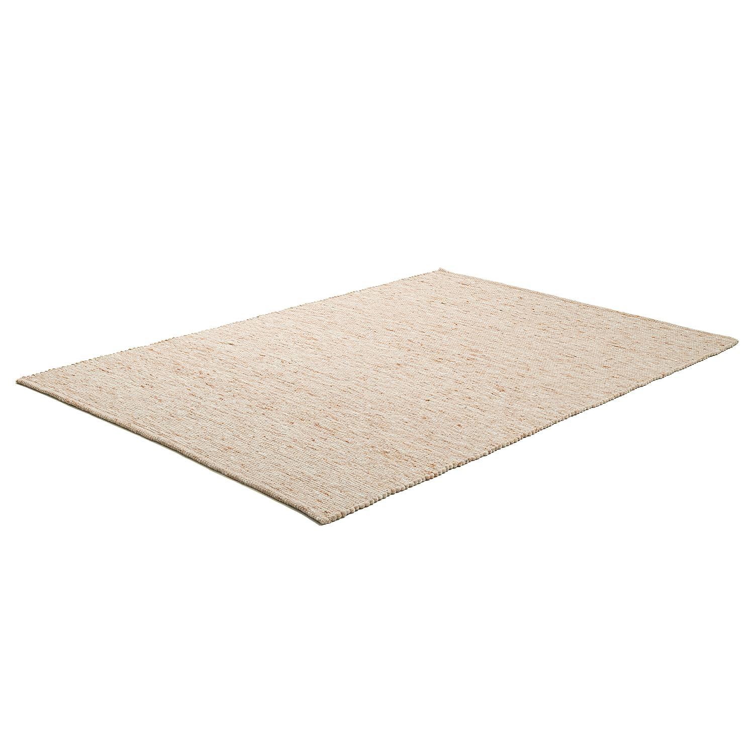 Wollteppich Hörnum Schurwolle Beige 40 x 60 cm 1