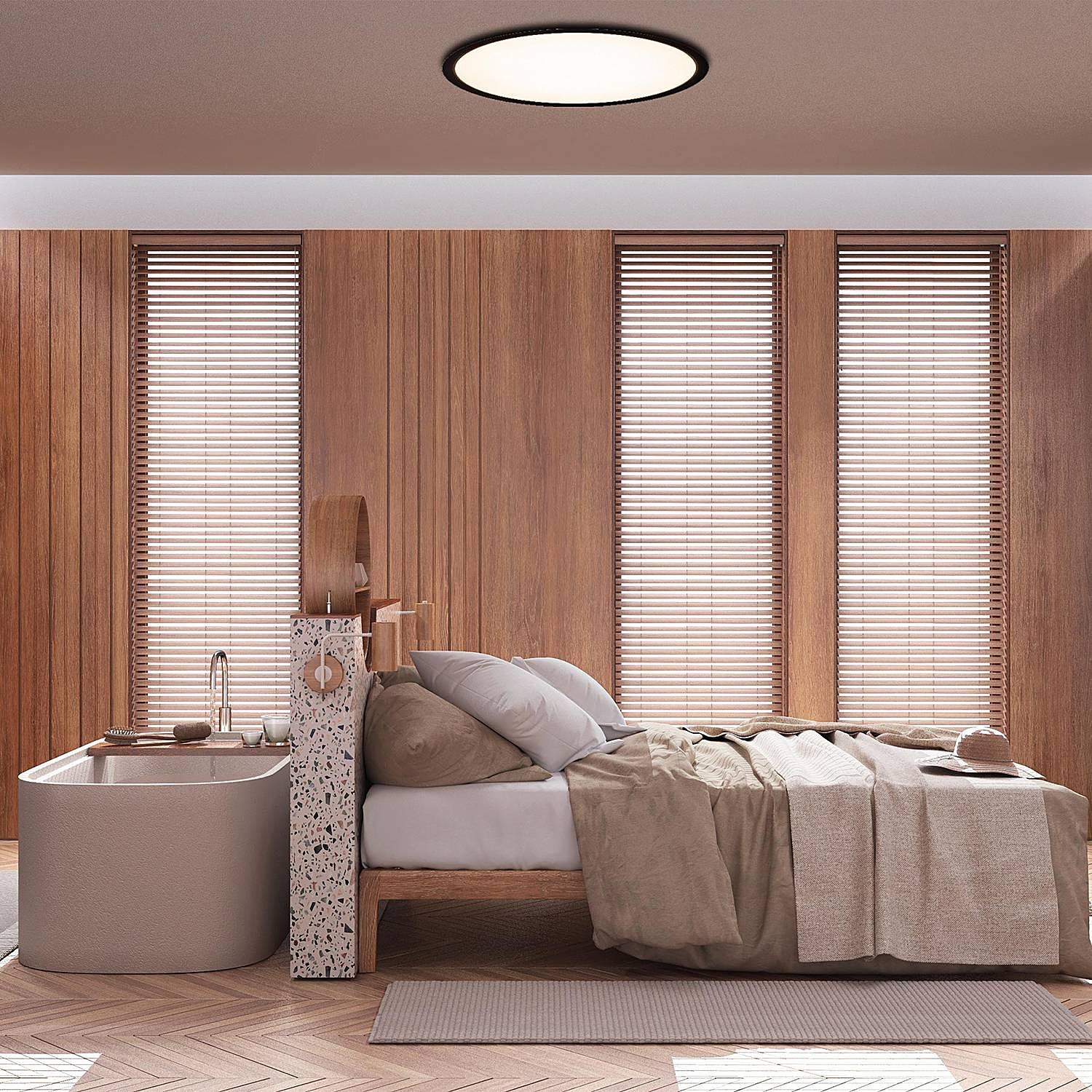 Carlo LED Ceiling Lamp Black 1-light 54 cm 1