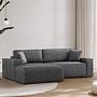 Pirlo Corner Sofa Left Dark Grey 1