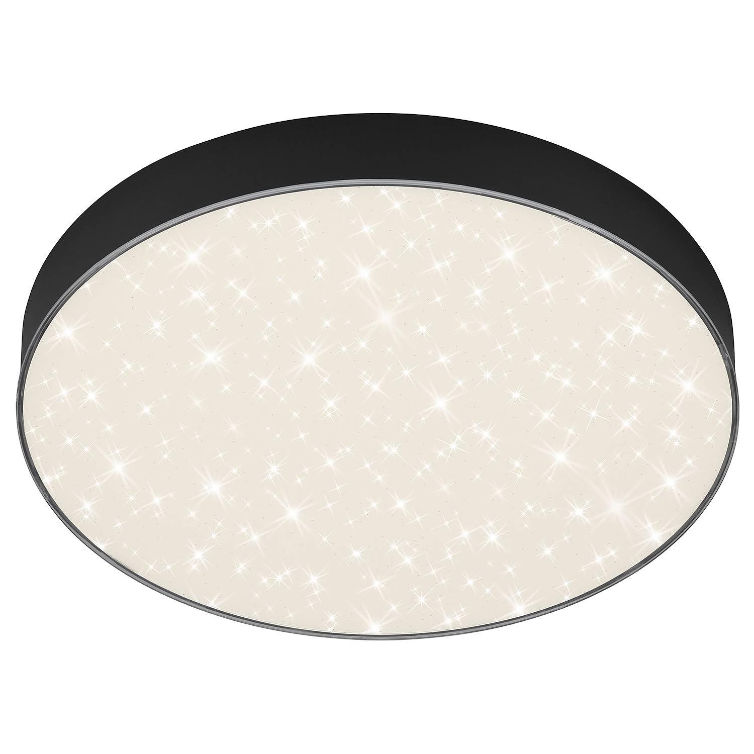 1-Flammig Flame Star LED Ceiling Light Iron Black ⌀29cm 0