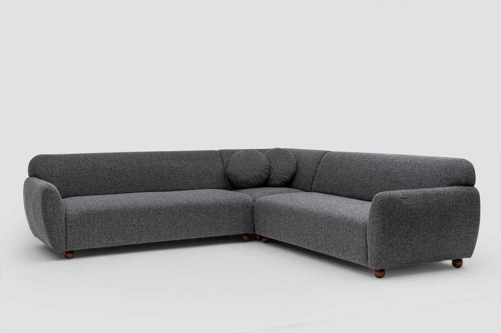 Eddy 2 Corner Sofa Dark Grey 7