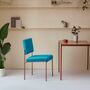 Cube Esszimmerstuhl Samt Ozeanblau Kupfer 0
