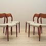 Teak wood chair set 4-piece 1960s, Designer:  3