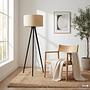 Floor Lamp Orbis 1-Light Solid Pine Terry Cloth 2
