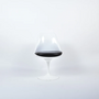 Knoll Saarinen Tulip Chair Weiß mit schwarzem Sitzpolster 4