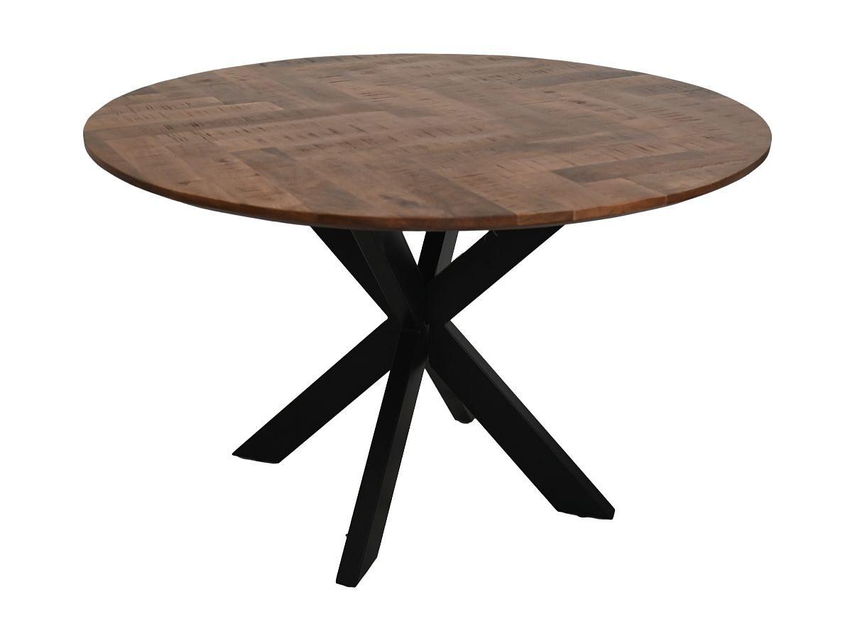 Runder Verona Esstisch Mangoholz Metall ø140cm 2