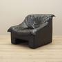 Armchair Leather Black 1960s 3