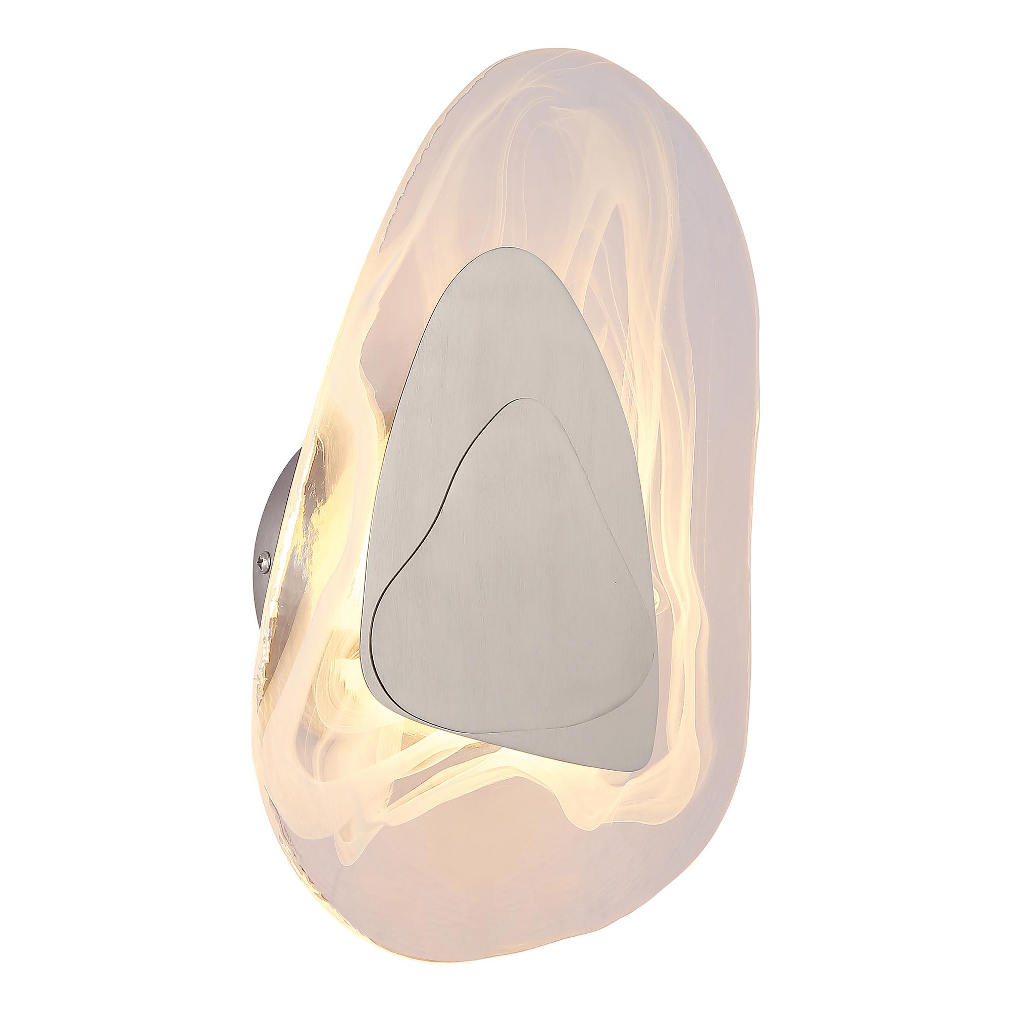 LED Wall Lamp Dorsey 1-Light Clear Glass Iron Beige 0