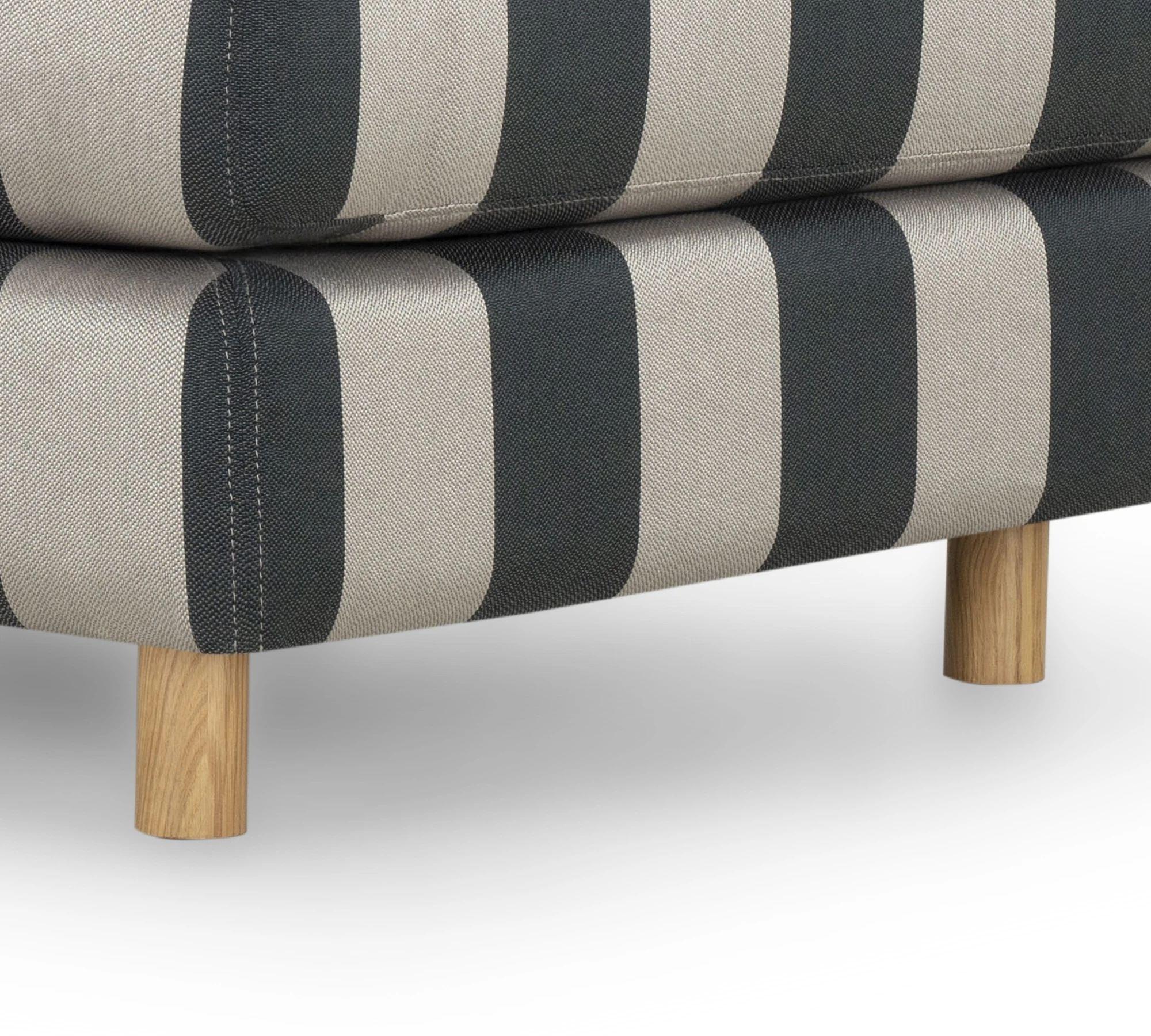 Dylan Pouf Line Latte Black 6