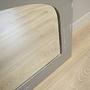 Vintage Mirror Oak Wood Brown 1960s 11