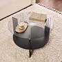 Clara Coffee table Woodblack Smoke Ø75cm 3