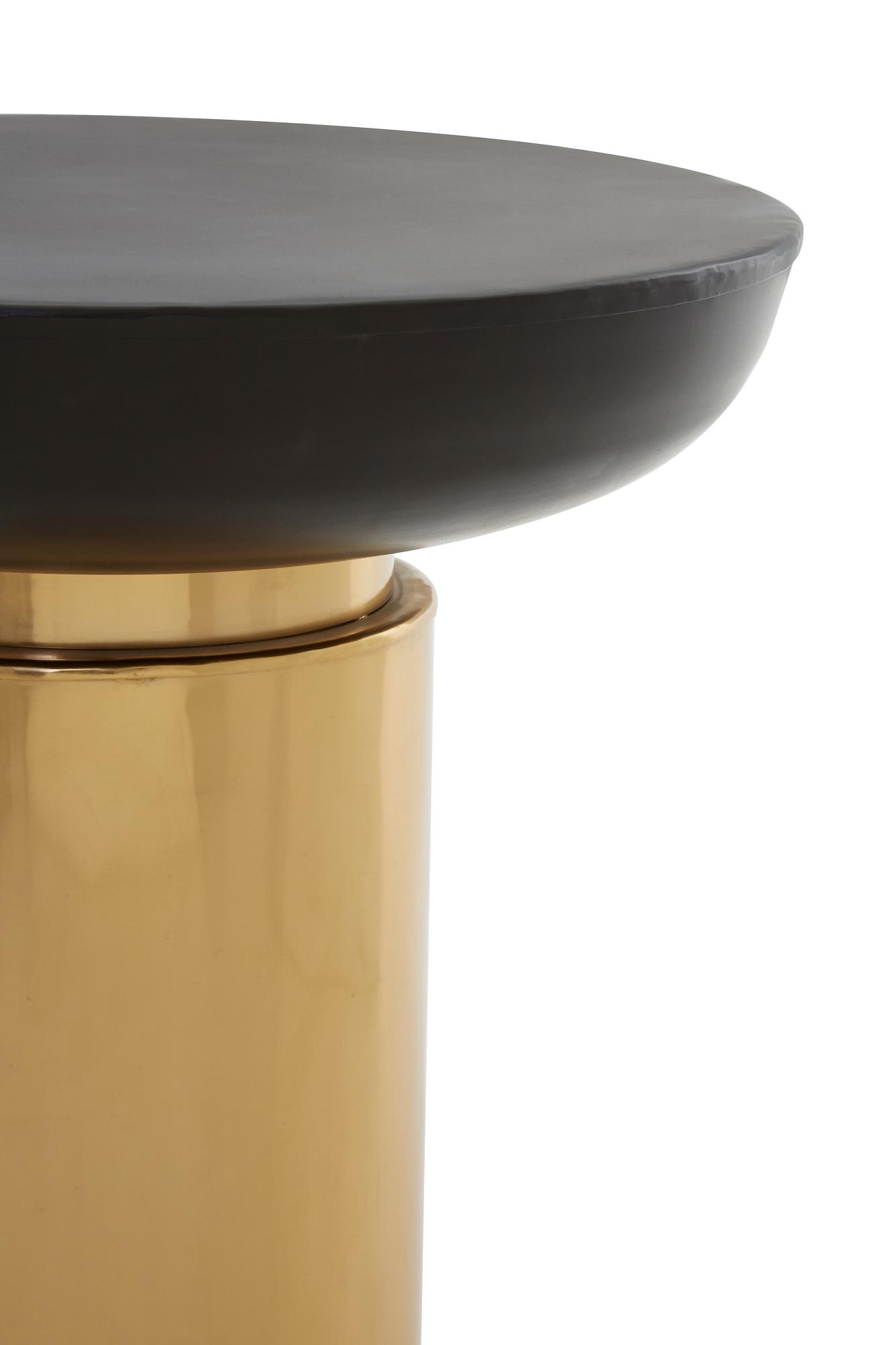 Kensington Townhouse Schwarz-Goldener Beistelltisch
 1