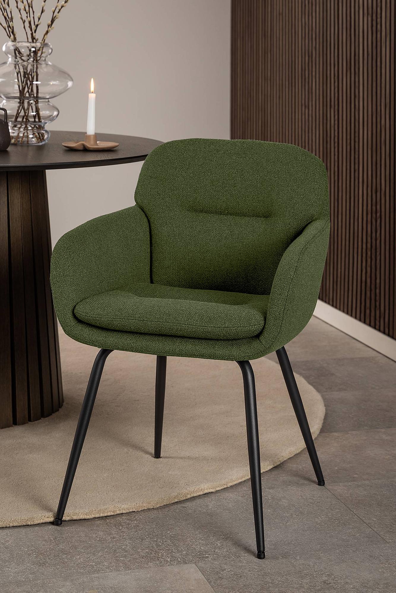 Armchair LAVINA Fabric Steel Dark Green 2