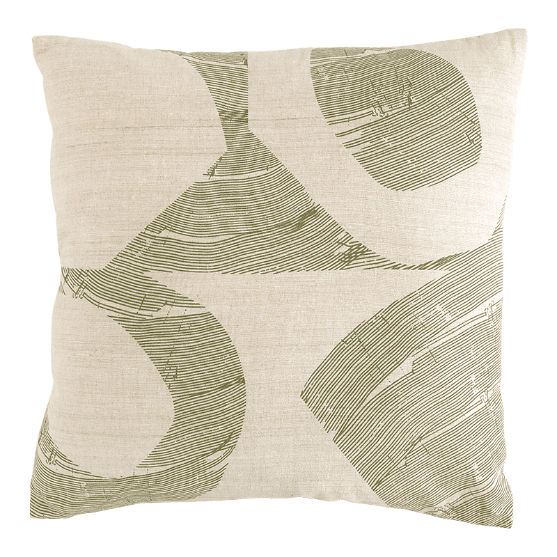 Silk cushion Aeolus Moss Stone pattern 0