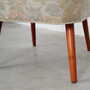 2x Vintage Armchairs Beech wood Textile Beige 1970s 8