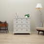 Vintage chest of drawers pine wood white 1950s 1