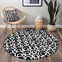 Carpet Black White Ø 150cm 3