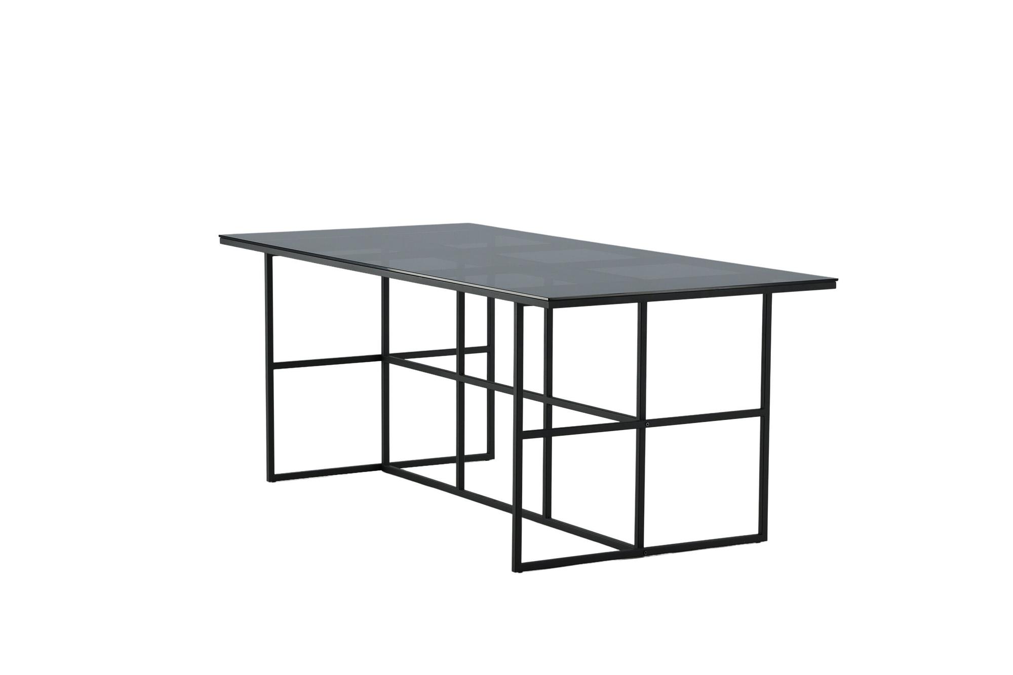 Leif Dining Table Black Smoked Glass 2