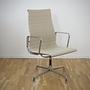 Aluminium Chair EA 112 Swivel Hopsack Beige 6
