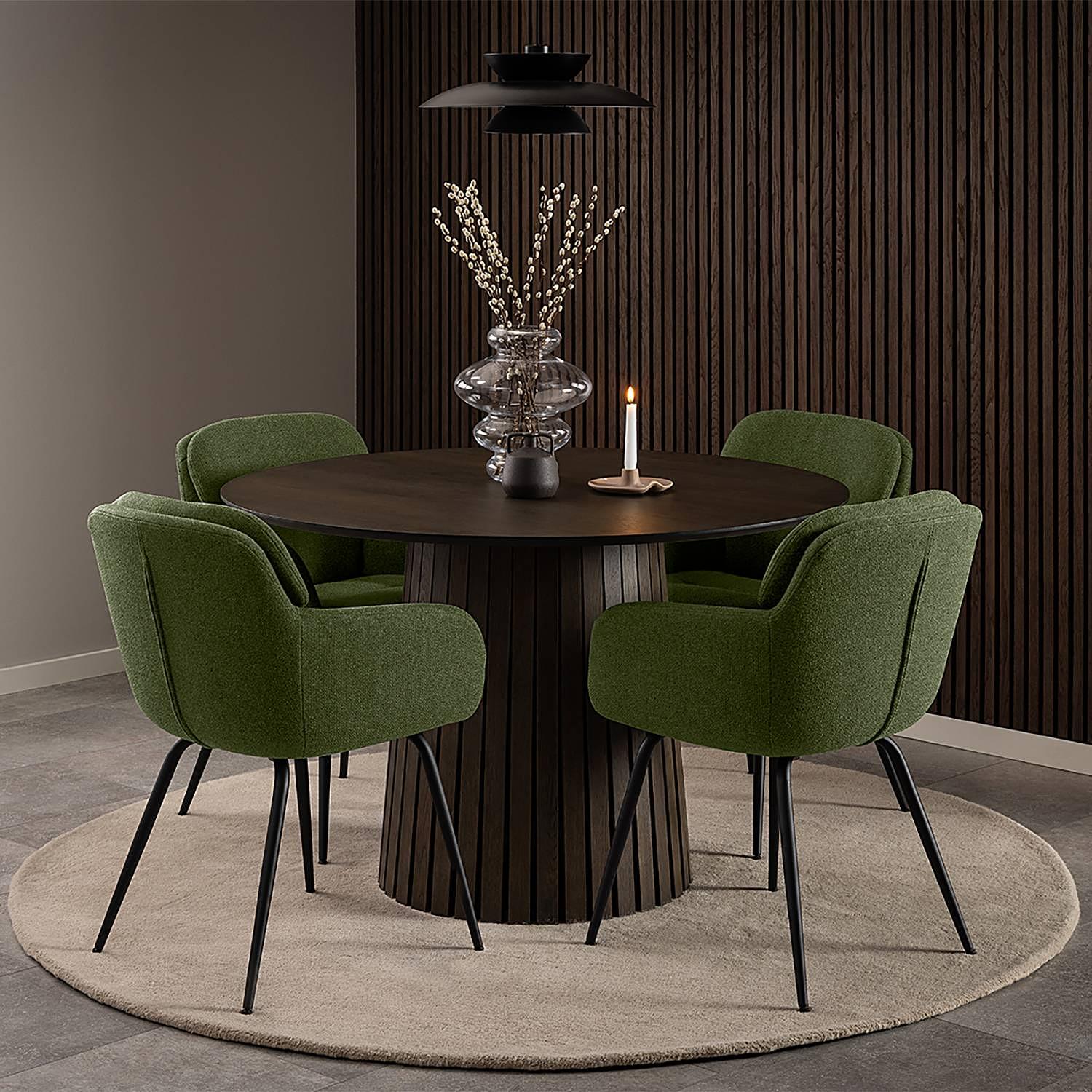 Armchair LAVINA Fabric Steel Dark Green 3