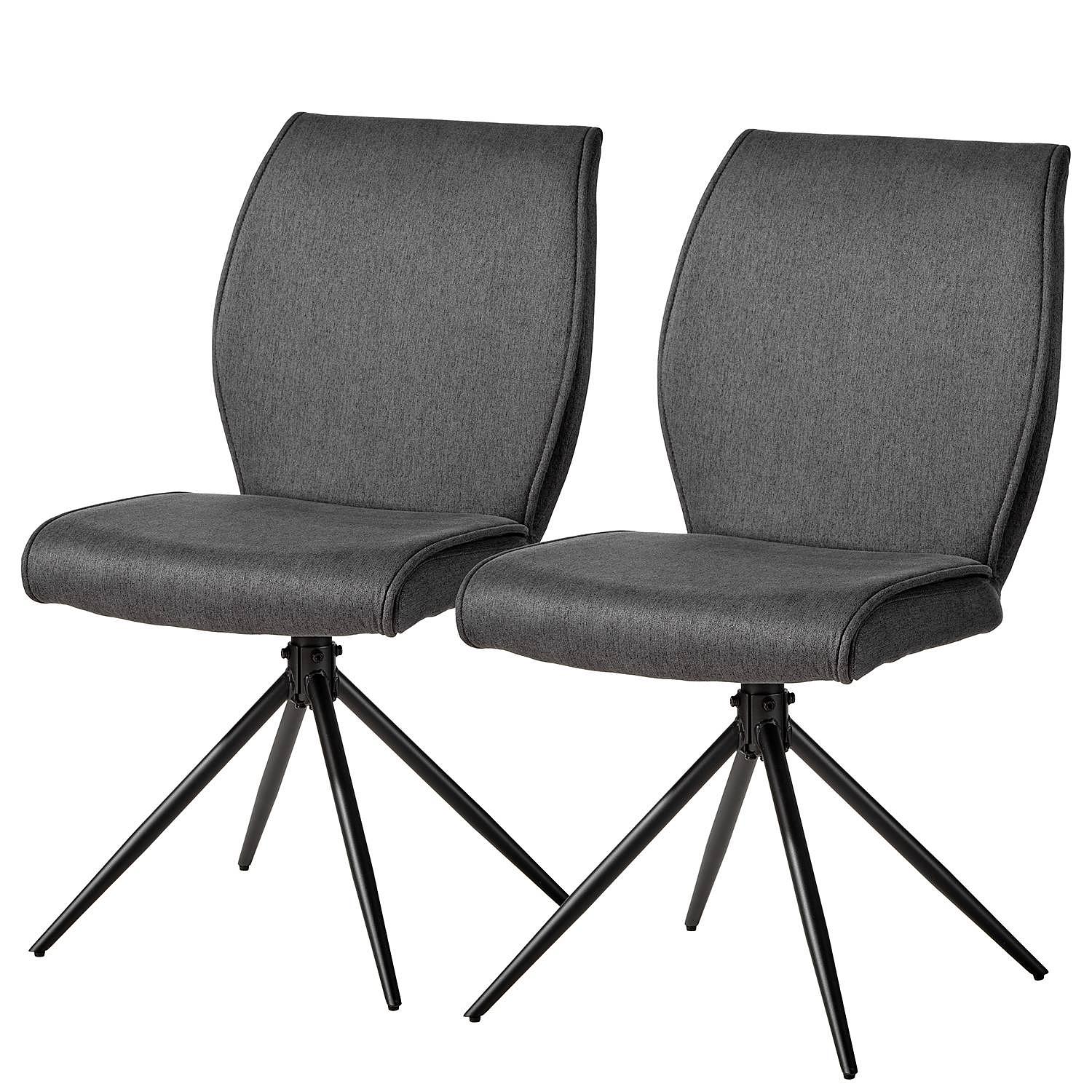 Upholstered chair Ustuna set of 2 flatweave grey 0