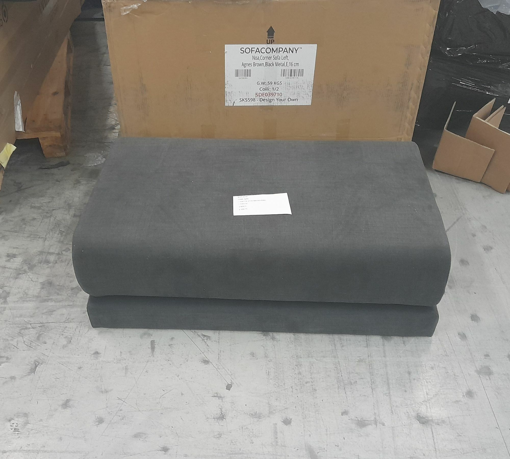 Tyme Ottomane Webstoff Anthrazit 3