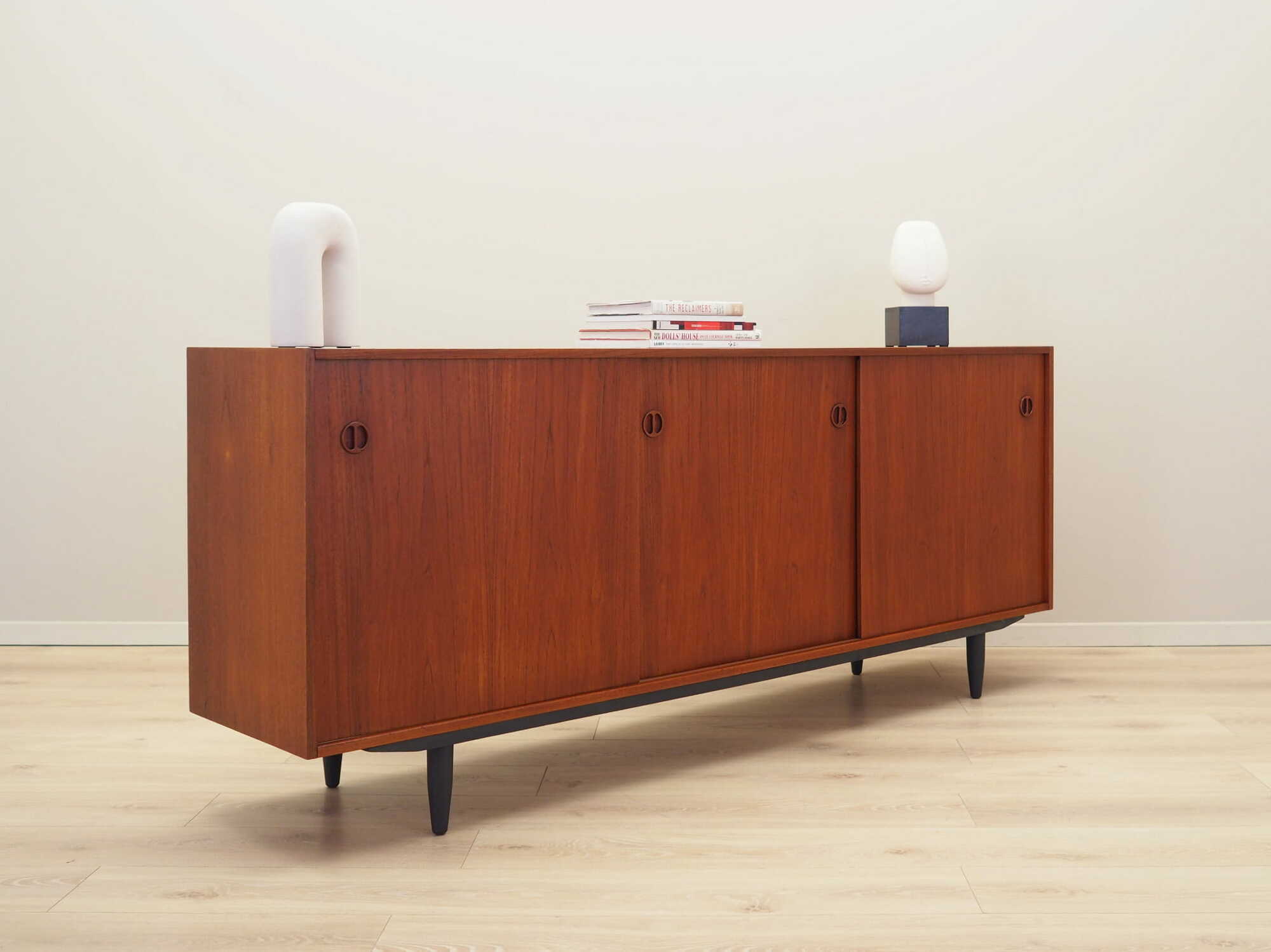 Vintage Sideboard Teakholz Braun 1970er Jahre 5