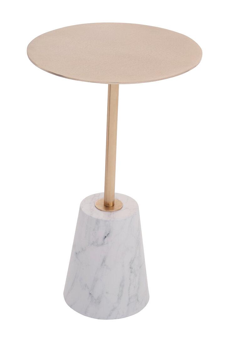 Avola Beistelltisch mit Marmorplatte Gold 1