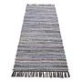 Kilim Chindi Läufer Baumwolle Polyester Grau 75 x 240 cm 1