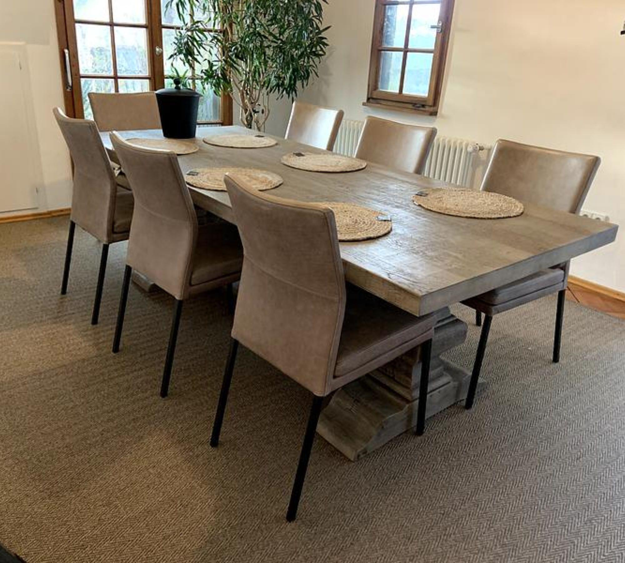 Esstisch Eichenholz Taupe 3