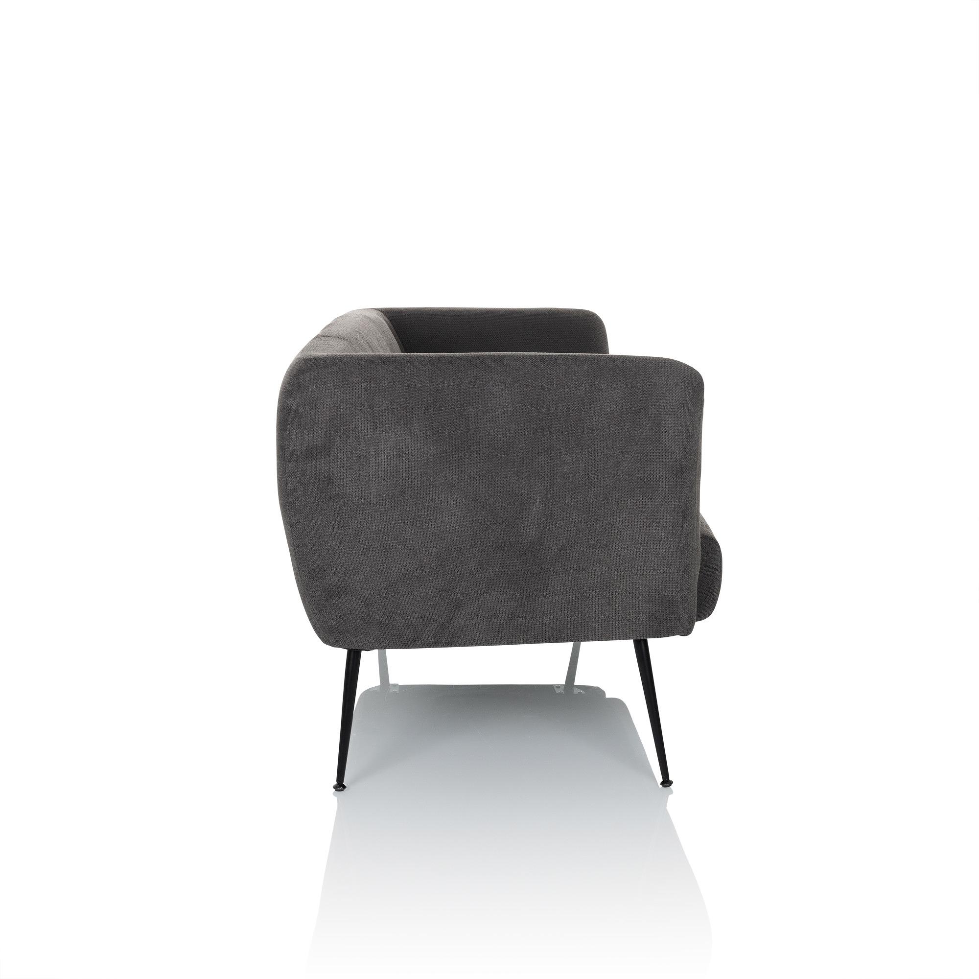 HAYRIVER Divano 2 posti tessuto grigio 7