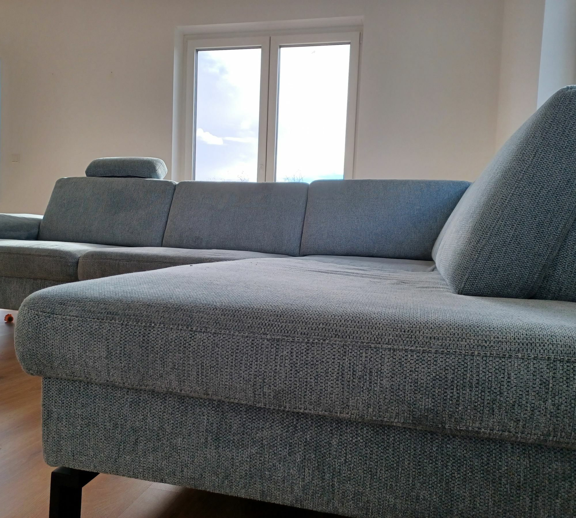 Sofa Récamiere Rechts Textil Metall Blau 7