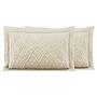 2x Helia Pillowcase Polyester Beige 50 x 70 cm 0