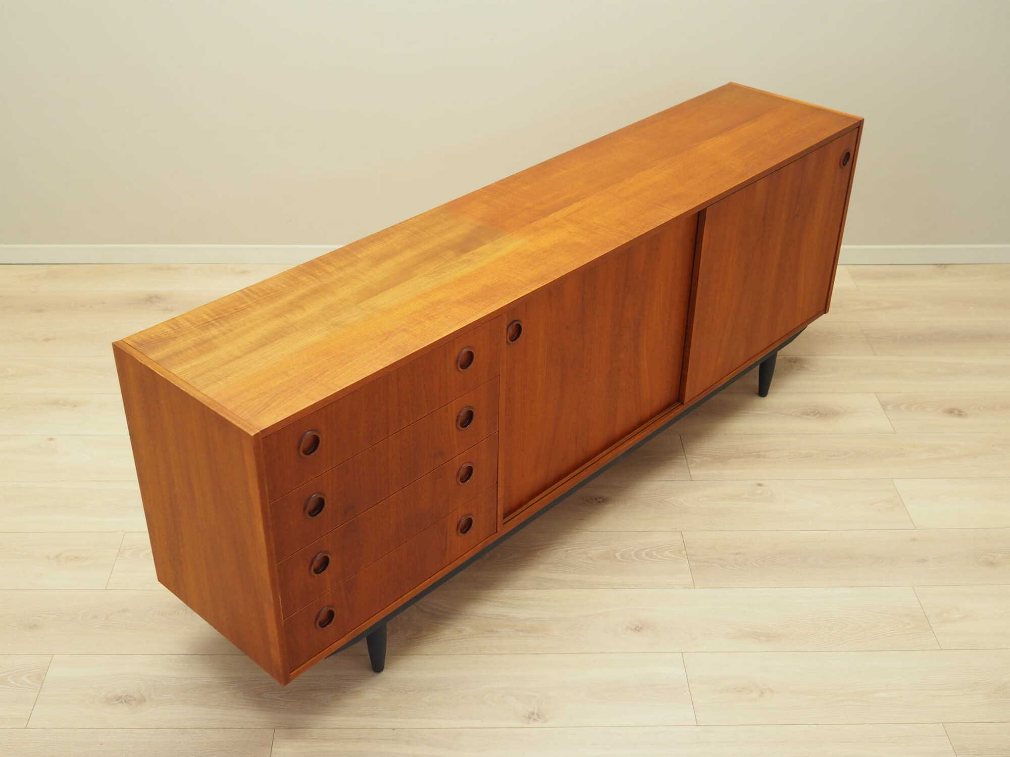 Vintage Sideboard Teakholz Braun 1970er Jahre 7