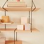 Link Duo Wall Shelf Beech Wood Steel Natural 4