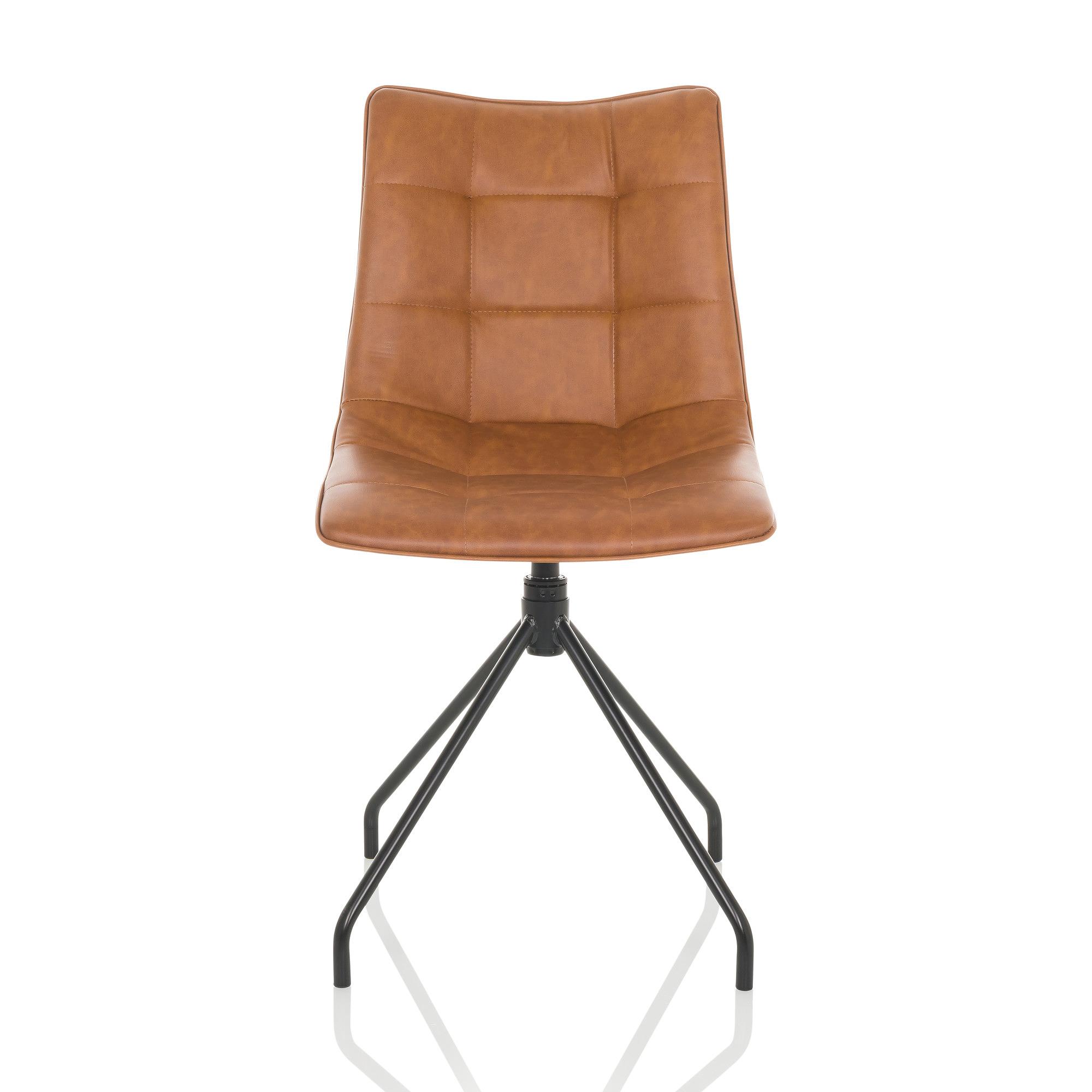 Tarviso dining chair faux leather brown 0