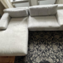 Sofa Chaise Longue Left Textile Steel Grey 3
