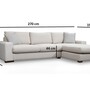 Modern sofa chaise longue right white 7