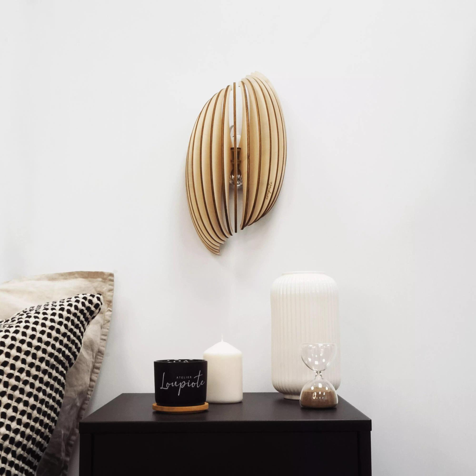 Assia Clair Wandlampe Holz 0