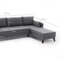 Sofa Recamier Right Grey 7