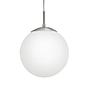 Pendant lamp opal glass 1-bulb silver Ø 20cm 0