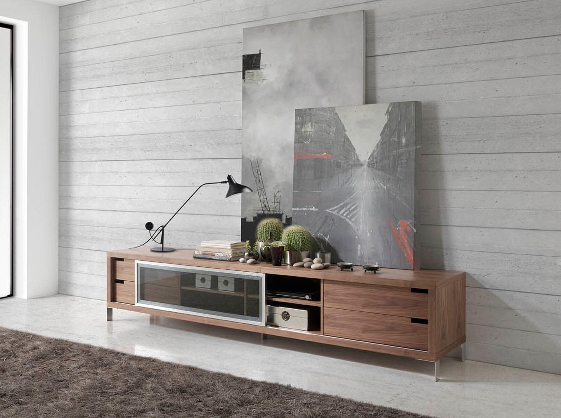 3044 Lowboard Wood veneer Chrome-plated steel 6